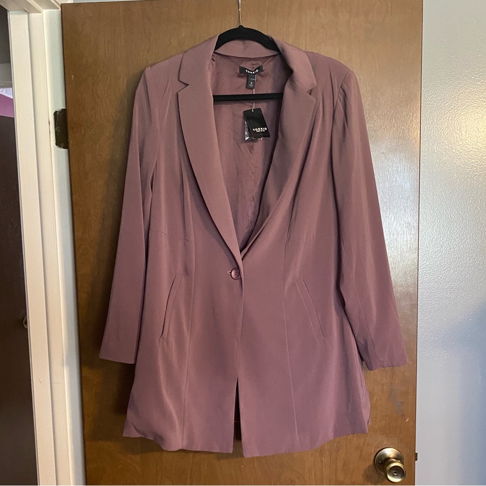 Torrid Purple Long-Line Blazer